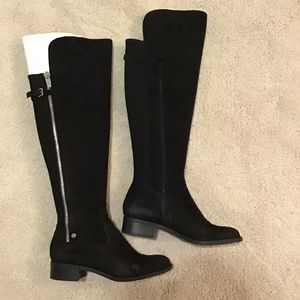Calvin Klein Gladys Suede Stretch Over Knee Boot